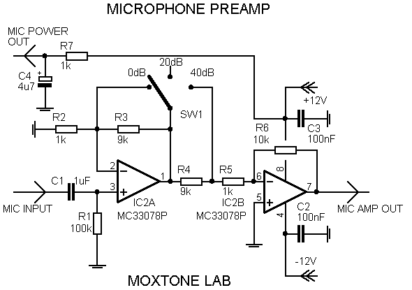 Microphone preamplifier